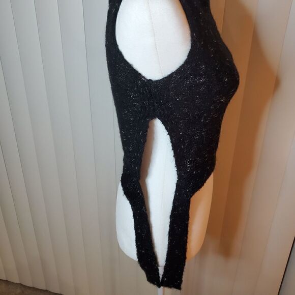 Max Studio black side tie crop sweater xs - Picture 5 of 12